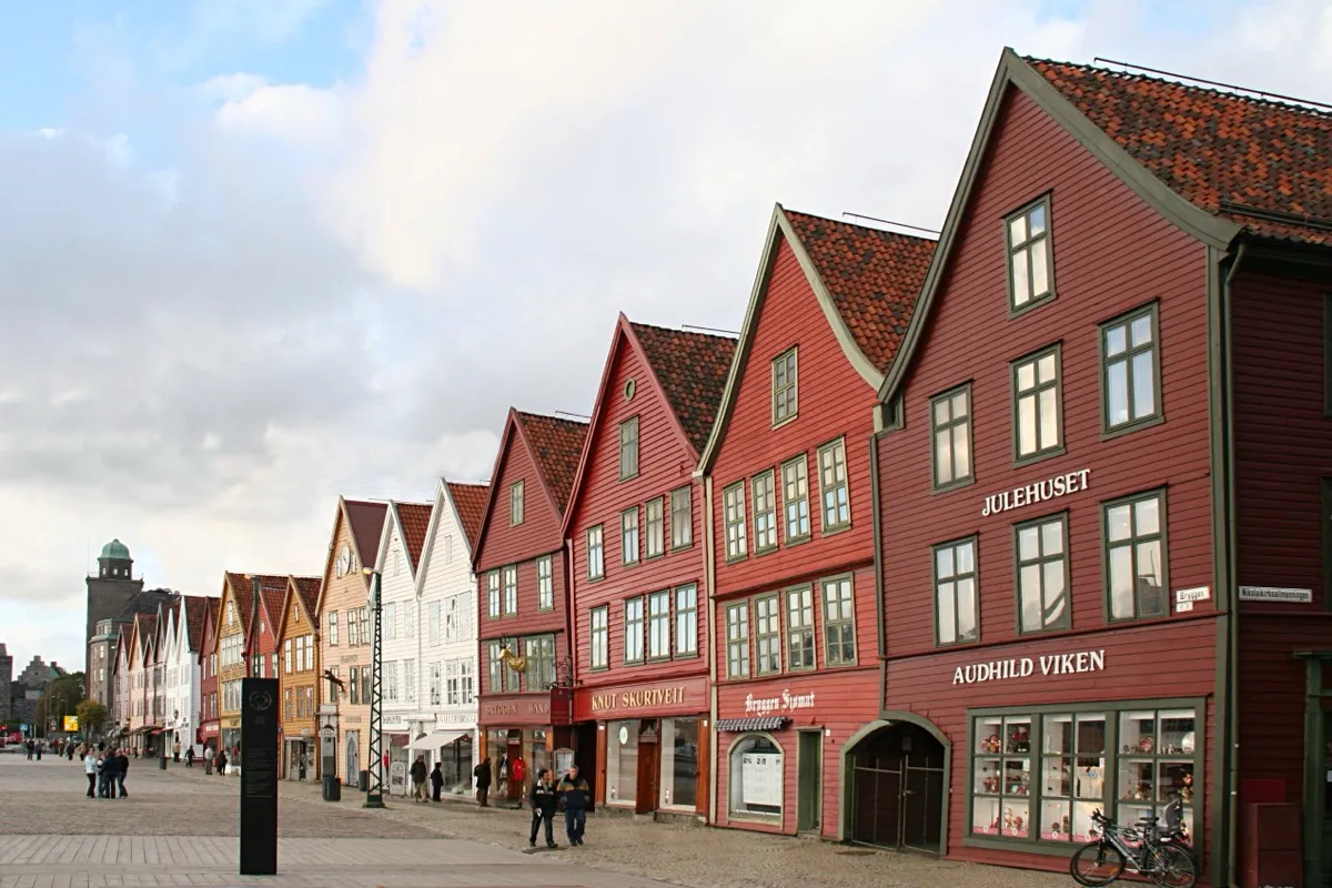 Bryggen Hanseviertel in Bergen, Norwegen