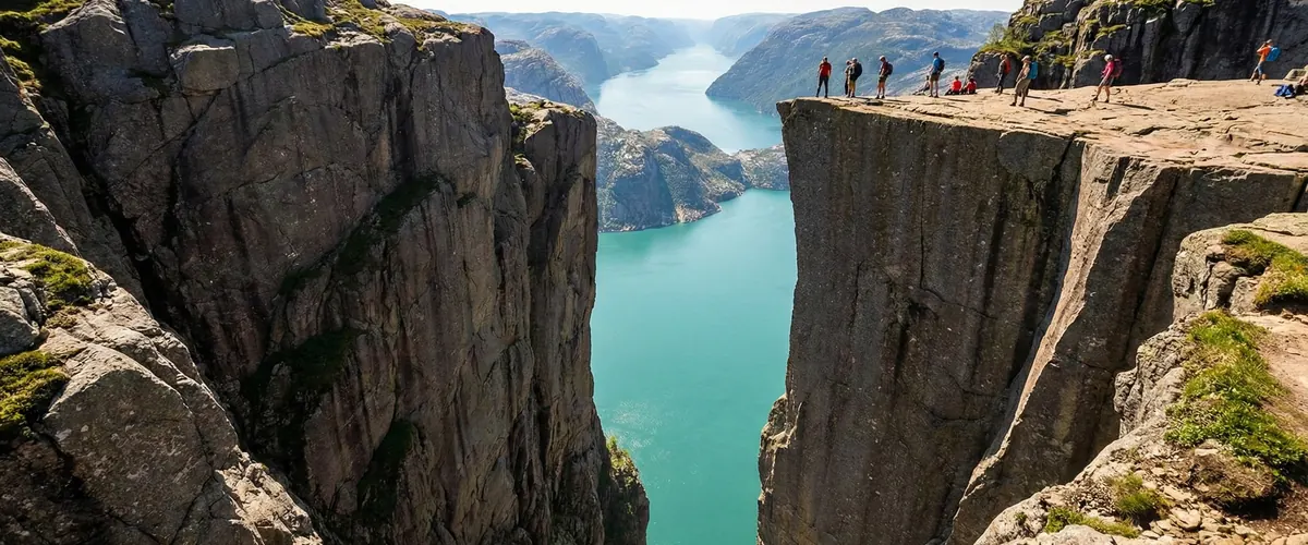 Preikestolen über dem Lysefjord bei Stavanger